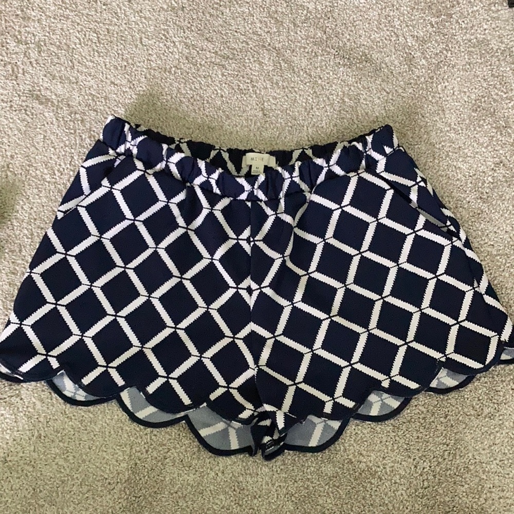 Mine Navy and White Shorts